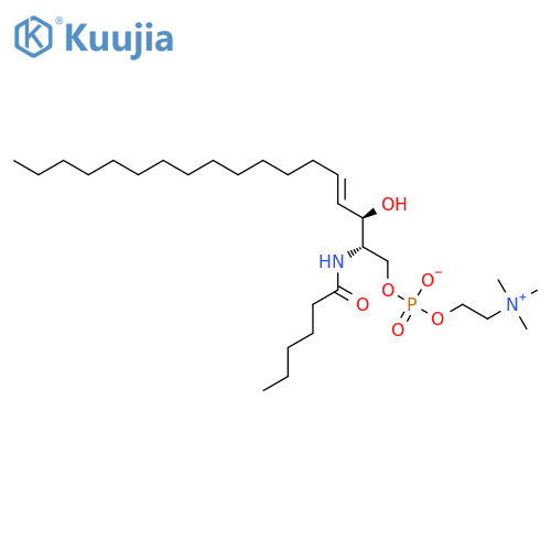 [(E,2S,3R)-2-(hexanoylamino)-3-hydroxyoctadec-4-enyl] 2-(trimethylazaniumyl)ethyl phosphate structure