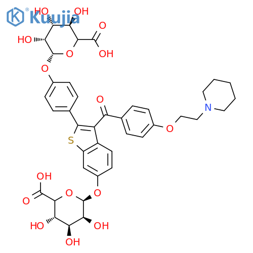 Raloxifene 6,4’-Bis-β-D-glucuronide structure