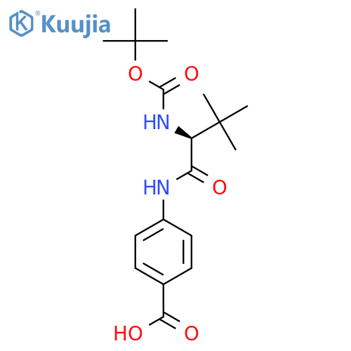 4-[[(2S)-3,3-Dimethyl-2-[(2-methylpropan-2-yl)oxycarbonylamino]butanoyl]amino]benzoic acid structure