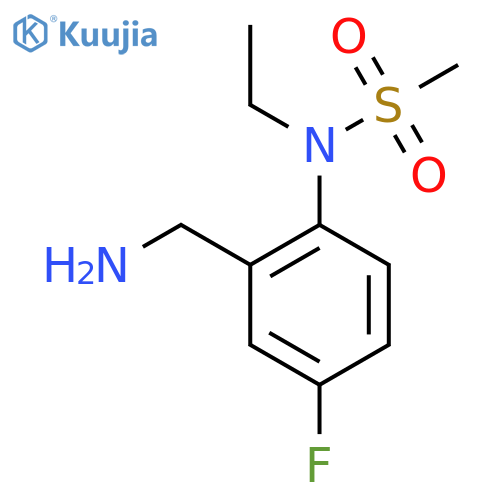 N-[2-(aminomethyl)-4-fluorophenyl]-N-ethylmethanesulfonamide structure