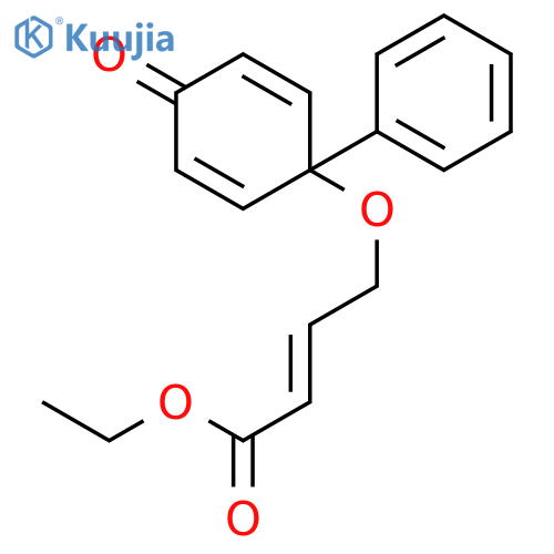 2-Butenoic acid, 4-[(4-oxo-1-phenyl-2,5-cyclohexadien-1-yl)oxy]-, ethyl ester, (2E)- structure