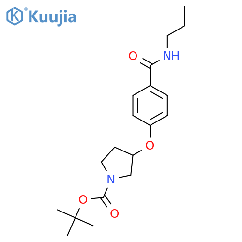 Tert-Butyl 3-(4-(propylcarbamoyl)phenoxy)pyrrolidine-1-carboxylate structure