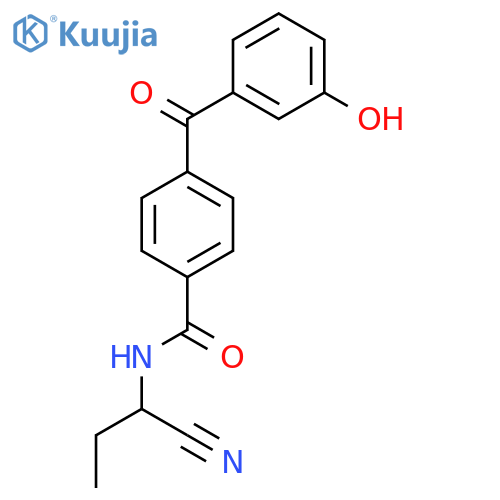 N-(1-Cyanopropyl)-4-(3-hydroxybenzoyl)benzamide structure