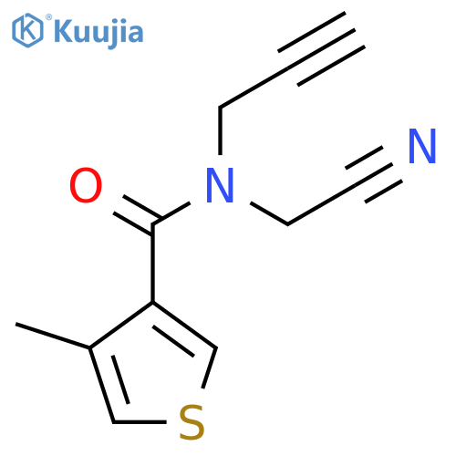 N-(Cyanomethyl)-4-methyl-N-prop-2-ynylthiophene-3-carboxamide structure