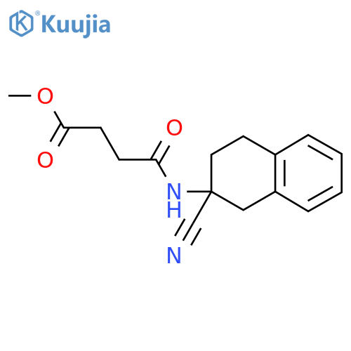 Methyl 3-[(2-cyano-1,2,3,4-tetrahydronaphthalen-2-yl)carbamoyl]propanoate structure