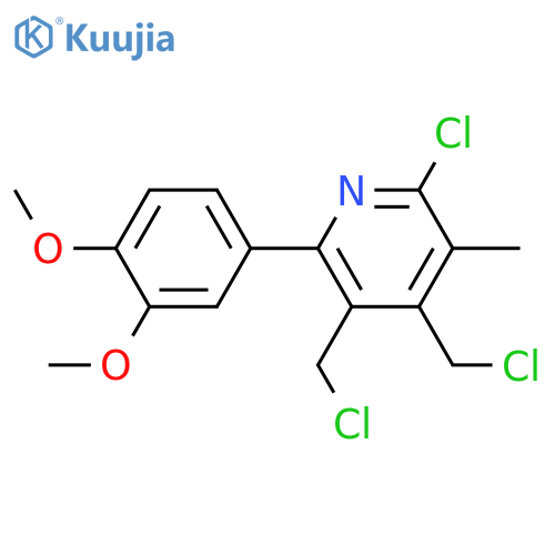 Pyridine,2-chloro-4,5-bis(chloromethyl)-6-(3,4-dimethoxyphenyl)-3-methyl- structure