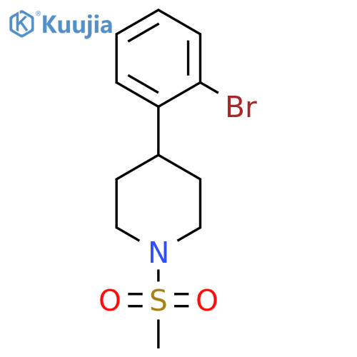 4-(2-bromophenyl)-1-methylsulfonyl-piperidine structure