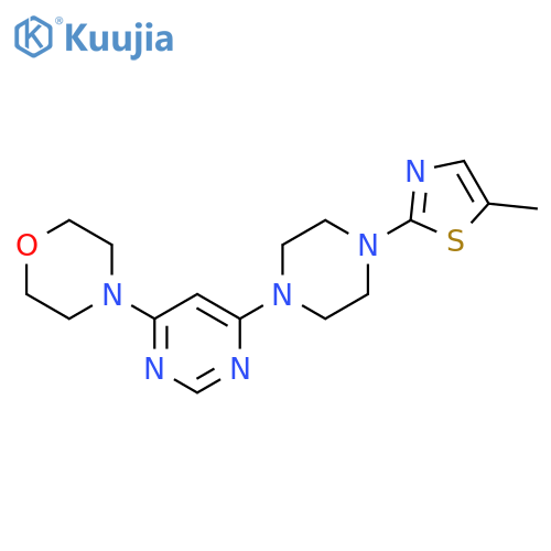 4-{6-[4-(5-methyl-1,3-thiazol-2-yl)piperazin-1-yl]pyrimidin-4-yl}morpholine structure