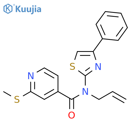 2-(Methylthio)-N-(4-phenyl-2-thiazolyl)-N-2-propen-1-yl-4-pyridinecarboxamide structure