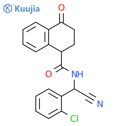 N-[(2-Chlorophenyl)cyanomethyl]-1,2,3,4-tetrahydro-4-oxo-1-naphthalenecarboxamide structure
