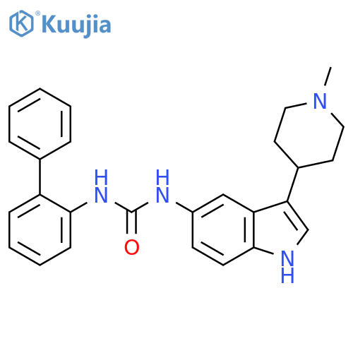 Urea, N-[1,1'-biphenyl]-2-yl-N'-[3-(1-methyl-4-piperidinyl)-1H-indol-5-yl]- structure