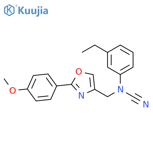N-(3-Ethylphenyl)-N-[[2-(4-methoxyphenyl)-4-oxazolyl]methyl]cyanamide structure