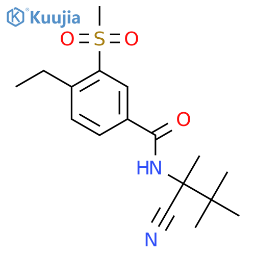 N-(1-cyano-1,2,2-trimethylpropyl)-4-ethyl-3-methanesulfonylbenzamide structure