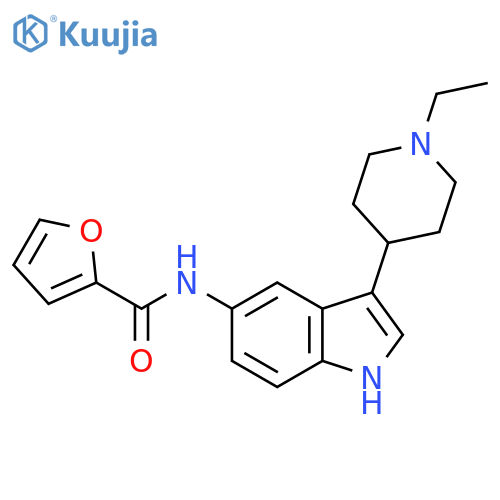 2-Furancarboxamide, N-[3-(1-ethyl-4-piperidinyl)-1H-indol-5-yl]- structure