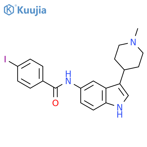Benzamide, 4-iodo-N-[3-(1-methyl-4-piperidinyl)-1H-indol-5-yl]- structure