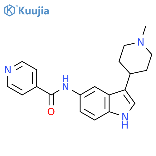 4-Pyridinecarboxamide, N-[3-(1-methyl-4-piperidinyl)-1H-indol-5-yl]- structure