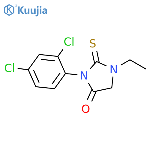4-Imidazolidinone, 3-(2,4-dichlorophenyl)-1-ethyl-2-thioxo- structure