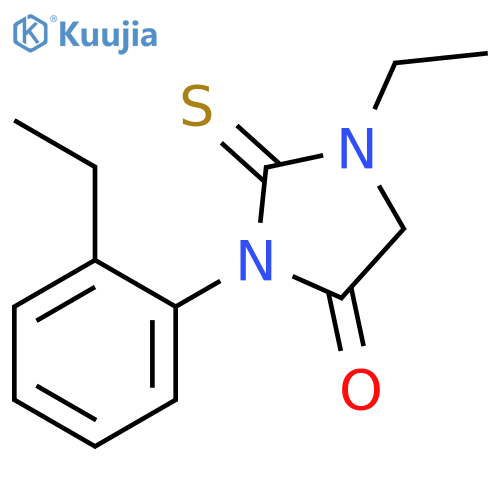 4-Imidazolidinone, 1-ethyl-3-(2-ethylphenyl)-2-thioxo- structure