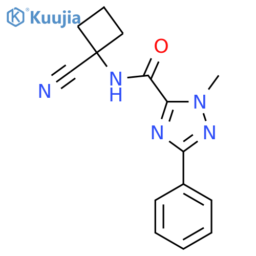 N-(1-Cyanocyclobutyl)-2-methyl-5-phenyl-1,2,4-triazole-3-carboxamide structure