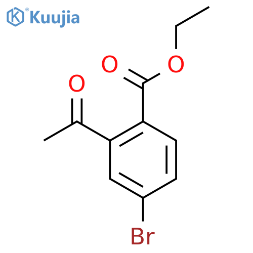 Ethyl 2-acetyl-4-bromobenzoate structure