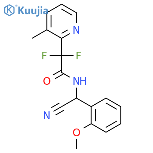 N-[Cyano(2-methoxyphenyl)methyl]-2,2-difluoro-2-(3-methylpyridin-2-YL)acetamide structure