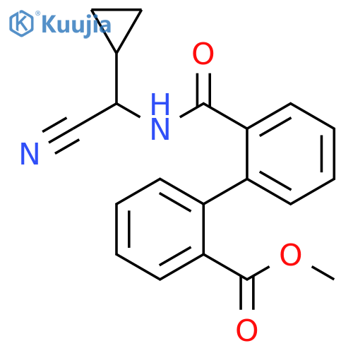 Methyl 2′-[[(cyanocyclopropylmethyl)amino]carbonyl][1,1′-biphenyl]-2-carboxylate structure