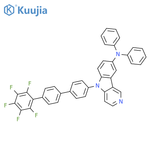 5H-Pyrido[4,3-b]indol-8-amine, 5-(2'',3'',4'',5'',6''-pentafluoro[1,1':4',1''-terphenyl]-4-yl)-N,N-diphenyl- structure