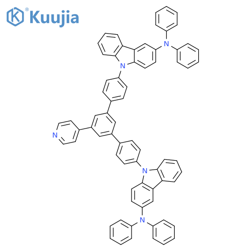 9H-Carbazol-3-amine, 9,9'-[5'-(4-pyridinyl)[1,1':3',1''-terphenyl]-4,4''-diyl]bis[N,N-diphenyl- structure