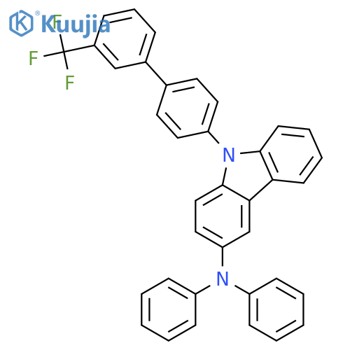 9H-Carbazol-3-amine, N,N-diphenyl-9-[3'-(trifluoromethyl)[1,1'-biphenyl]-4-yl]- structure