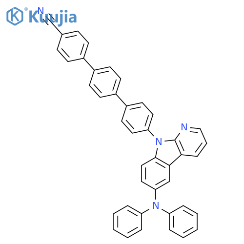 [1,1':4',1''-Terphenyl]-4-carbonitrile, 4''-[6-(diphenylamino)-9H-pyrido[2,3-b]indol-9-yl]- structure