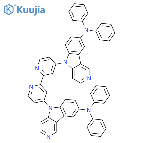 5H-Pyrido[4,3-b]indol-8-amine, 5,5'-[2,2'-bipyridine]-4,4'-diylbis[N,N-diphenyl- structure