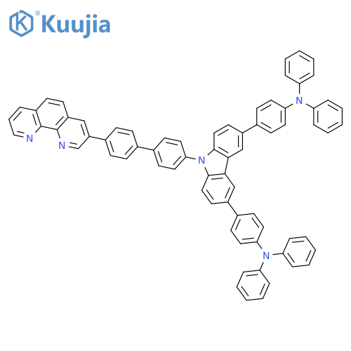 Benzenamine, 4,4'-[9-[4'-(1,10-phenanthrolin-3-yl)[1,1'-biphenyl]-4-yl]-9H-carbazole-3,6-diyl]bis[N,N-diphenyl- structure