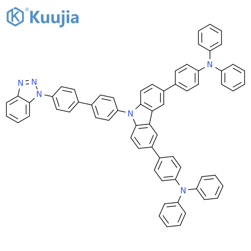 Benzenamine, 4,4'-[9-[4'-(1H-benzotriazol-1-yl)[1,1'-biphenyl]-4-yl]-9H-carbazole-3,6-diyl]bis[N,N-diphenyl- structure
