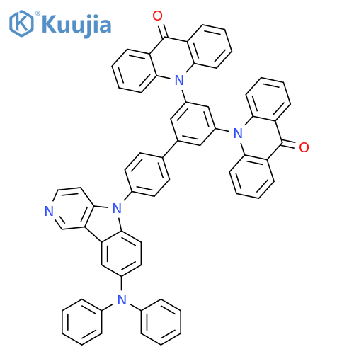 9(10H)-Acridinone, 10,10'-[4'-[8-(diphenylamino)-5H-pyrido[4,3-b]indol-5-yl][1,1'-biphenyl]-3,5-diyl]bis- structure