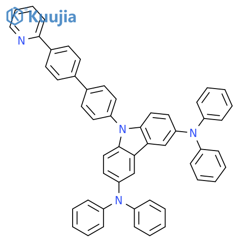 9H-Carbazole-3,6-diamine, N3,N3,N6,N6-tetraphenyl-9-[4'-(2-pyridinyl)[1,1'-biphenyl]-4-yl]- structure