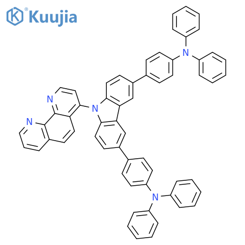 Benzenamine, 4,4'-[9-(1,10-phenanthrolin-4-yl)-9H-carbazole-3,6-diyl]bis[N,N-diphenyl- structure