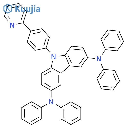 9H-Carbazole-3,6-diamine, N3,N3,N6,N6-tetraphenyl-9-[4-(2-pyridinyl)phenyl]- structure