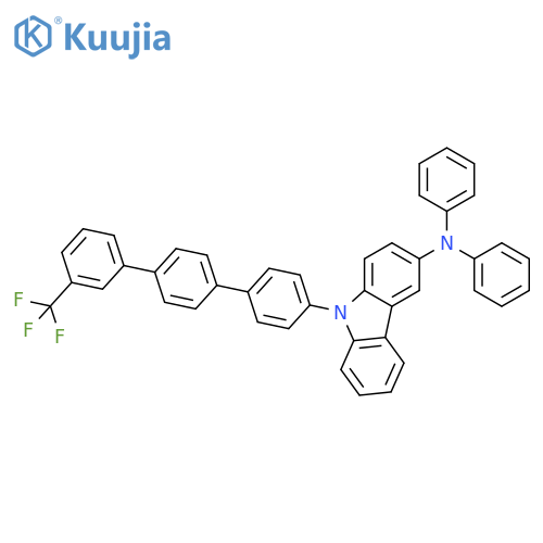 9H-Carbazol-3-amine, N,N-diphenyl-9-[3''-(trifluoromethyl)[1,1':4',1''-terphenyl]-4-yl]- structure