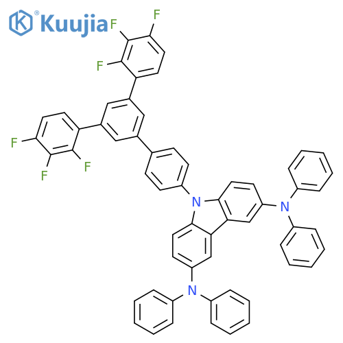9H-Carbazole-3,6-diamine, N3,N3,N6,N6-tetraphenyl-9-[2'',3'',4''-trifluoro-5'-(2,3,4-trifluorophenyl)[1,1':3',1''-terphenyl]-4-yl]- structure