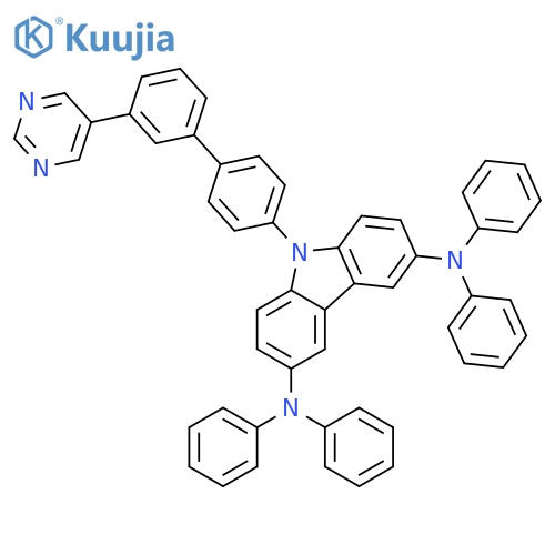 9H-Carbazole-3,6-diamine, N3,N3,N6,N6-tetraphenyl-9-[3'-(5-pyrimidinyl)[1,1'-biphenyl]-4-yl]- structure
