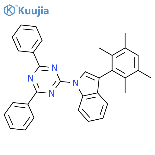 1H-Indole, 1-(4,6-diphenyl-1,3,5-triazin-2-yl)-3-(2,3,5,6-tetramethylphenyl)- structure