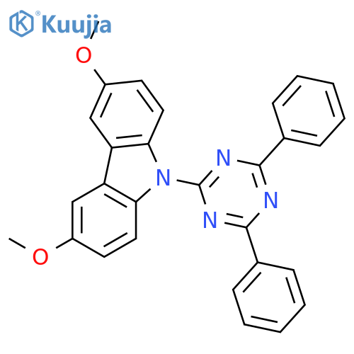 9H-Carbazole, 9-(4,6-diphenyl-1,3,5-triazin-2-yl)-3,6-dimethoxy- structure