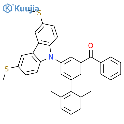 Methanone, [5-[3,6-bis(methylthio)-9H-carbazol-9-yl]-2',6'-dimethyl[1,1'-biphenyl]-3-yl]phenyl- structure