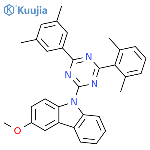 9H-Carbazole, 9-[4-(2,6-dimethylphenyl)-6-(3,5-dimethylphenyl)-1,3,5-triazin-2-yl]-3-methoxy- structure