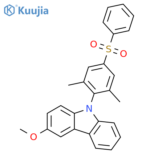 9H-Carbazole, 9-[2,6-dimethyl-4-(phenylsulfonyl)phenyl]-3-methoxy- structure