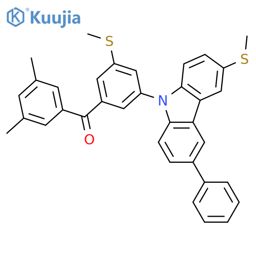 Methanone, (3,5-dimethylphenyl)[3-(methylthio)-5-[3-(methylthio)-6-phenyl-9H-carbazol-9-yl]phenyl]- structure