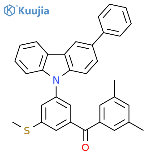 Methanone, (3,5-dimethylphenyl)[3-(methylthio)-5-(3-phenyl-9H-carbazol-9-yl)phenyl]- structure