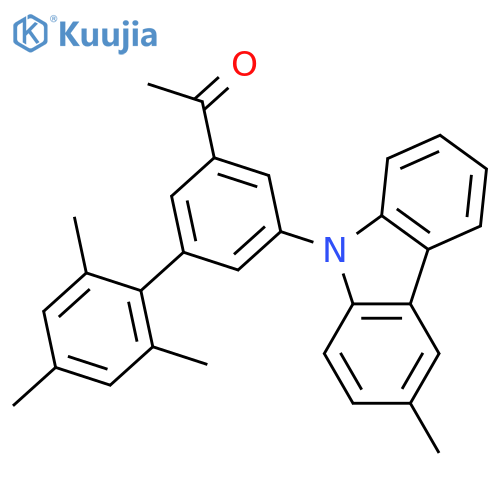 Ethanone, 1-[2',4',6'-trimethyl-5-(3-methyl-9H-carbazol-9-yl)[1,1'-biphenyl]-3-yl]- structure