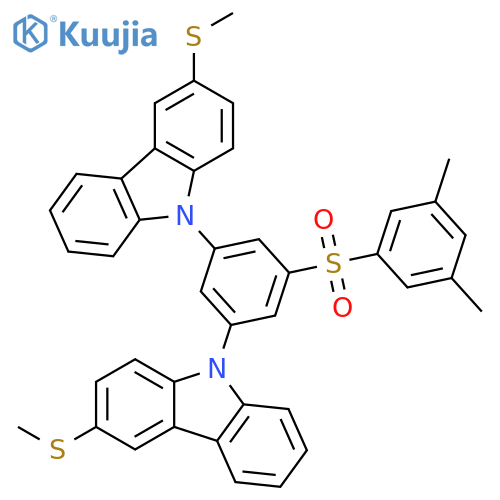 9H-Carbazole, 9,9'-[5-[(3,5-dimethylphenyl)sulfonyl]-1,3-phenylene]bis[3-(methylthio)- structure