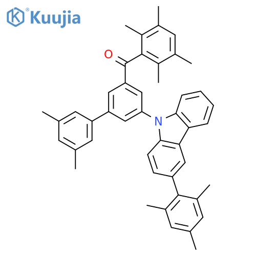 Methanone, [3',5'-dimethyl-5-[3-(2,4,6-trimethylphenyl)-9H-carbazol-9-yl][1,1'-biphenyl]-3-yl](2,3,5,6-tetramethylphenyl)- structure